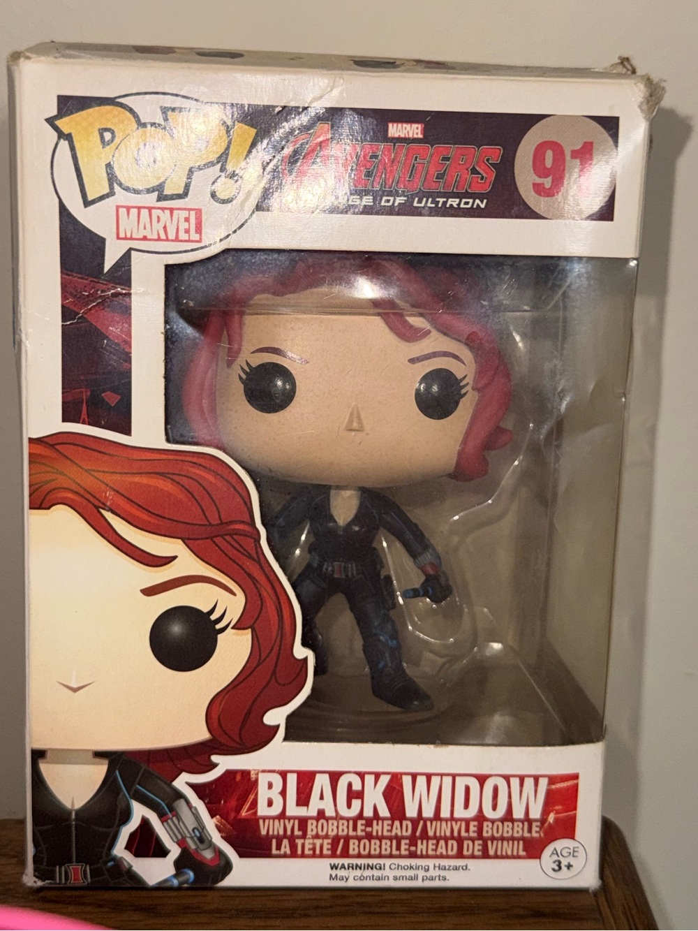 91 marvel pop Funko “Black Widow” Vinyl bobble head Figure with Red Hair